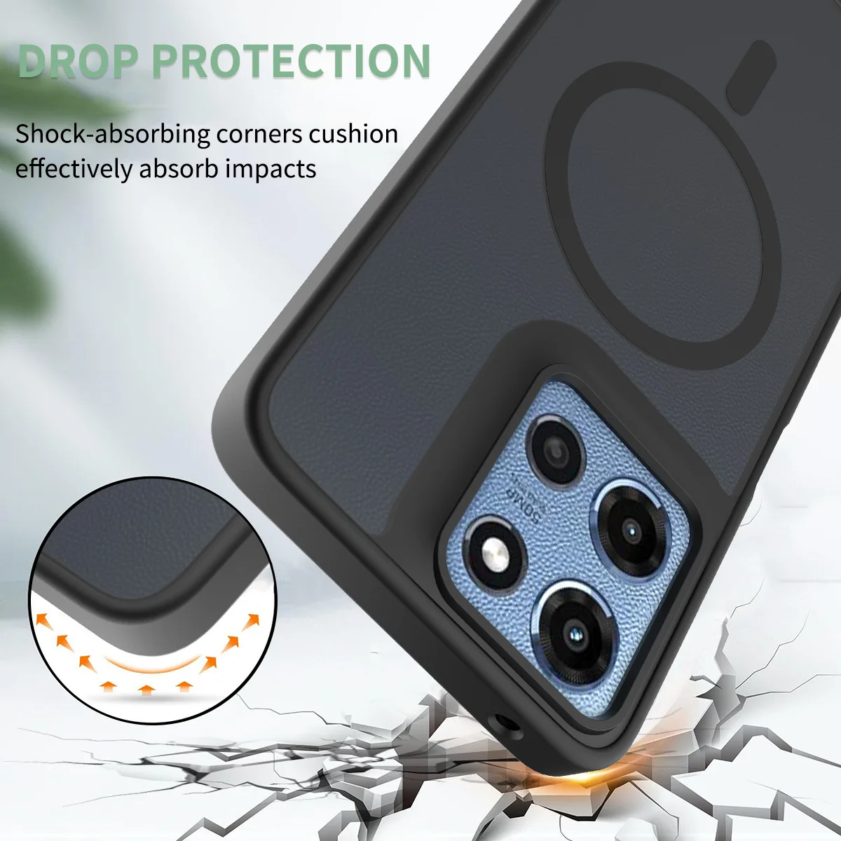 Matte Magnetic Case with MagSafe Compatibility - Drop Protection Slim Translucent Cover