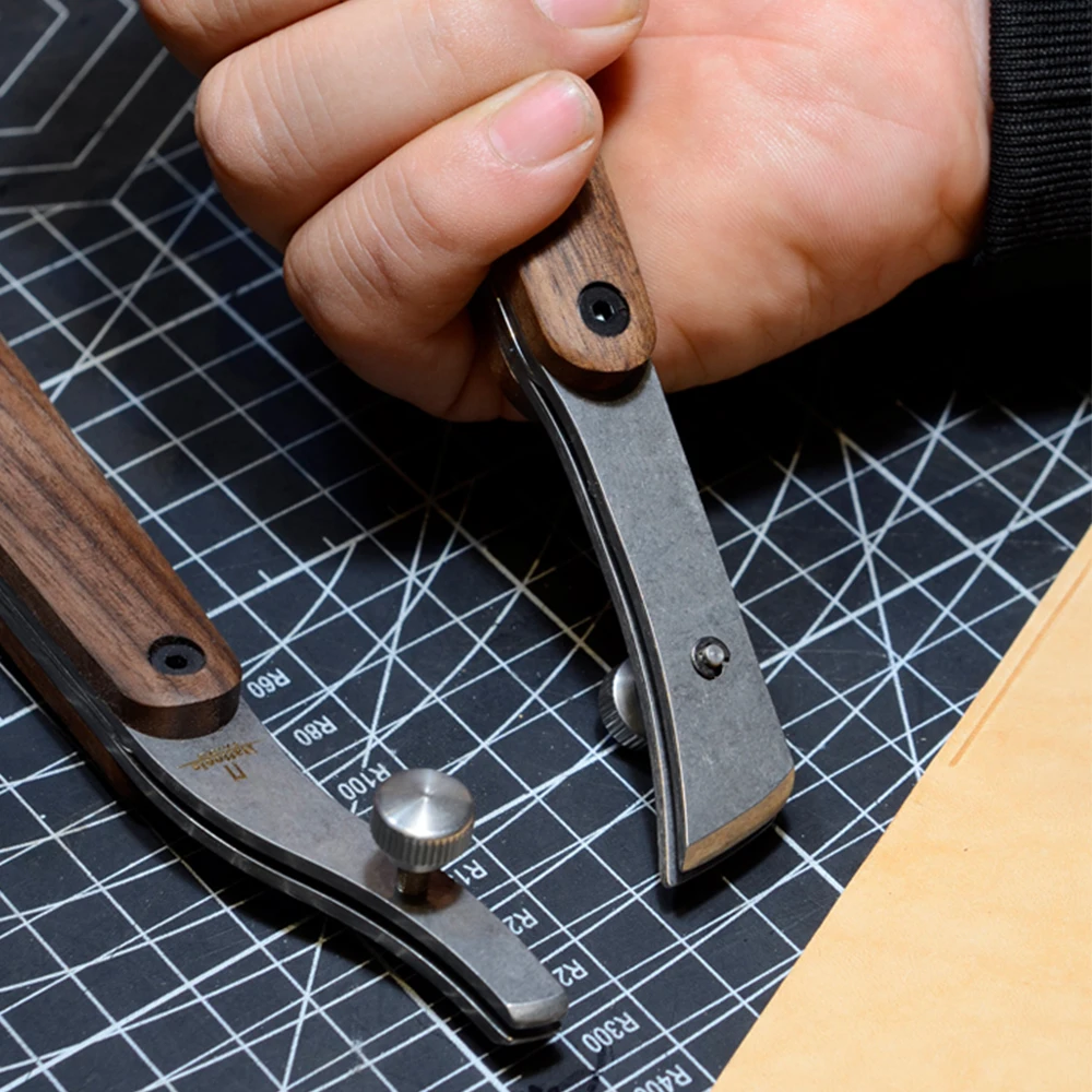 1PCS Nattools Edge Holder Groove Holder Integrated Keel Edge Groove Wooden Handle Leather