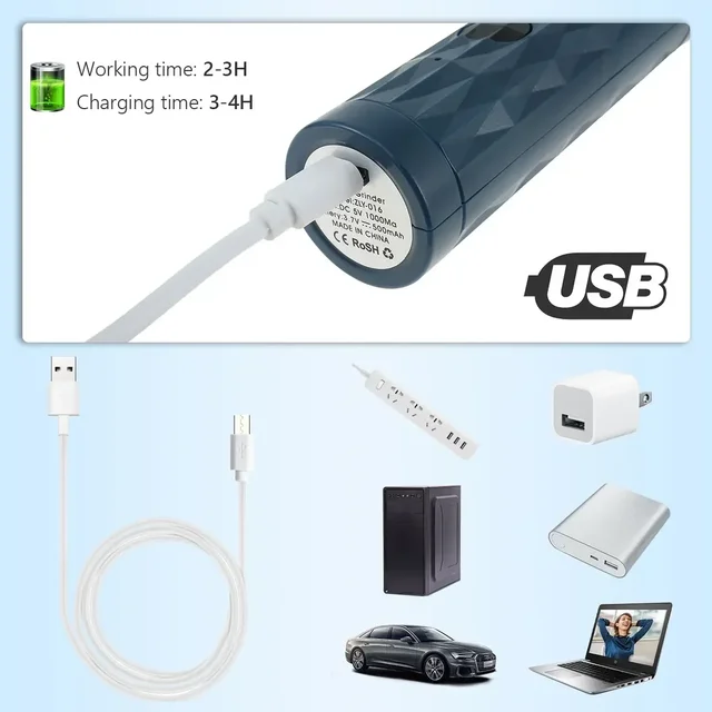 2 Speed Dog Nail Grinder With LED Light Rechargeable Powerful Electric Pet Nail Trimmer Painless Paws Grooming And Smoothing 5