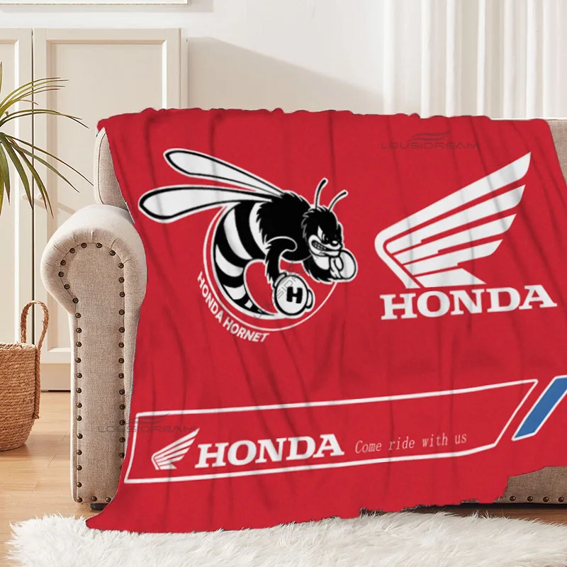 

3Dprint Popular HRC-Honda Patterns Blanket Motorcycle Flannel Blanket Cosy Lazy Couch Cover Blanket Super Soft Sheet Mattresses