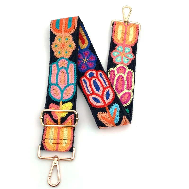 Vintage Style DIY Embroidery Shoulder Strap Multi-purpose Fashion Handbag Accessory Adjustable Comfortable Purse Strap