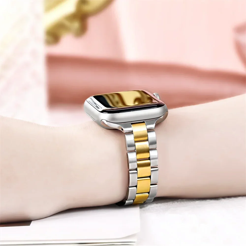 Slim Stainless Steel Watch Band - Metal Bracelet Replacement Strap