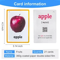 Kids Montessori Learning English Words Card Pocket Flash Cards Early Educational Toys For Children Classroom Supplies Gift 2