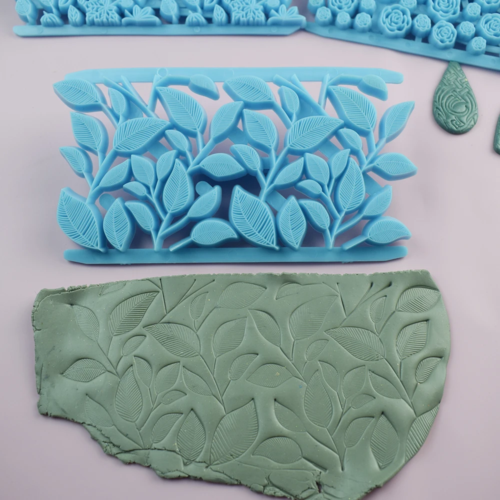 More Design Clay Stamp Plastic Press Emboss Seal Bark Wheel Leaf Flower Impression For Pottery Ceramic Clay Texture Modeling polymer clay tools pottery tools clay sculpting tools pottery sculpting tools clay craft tool