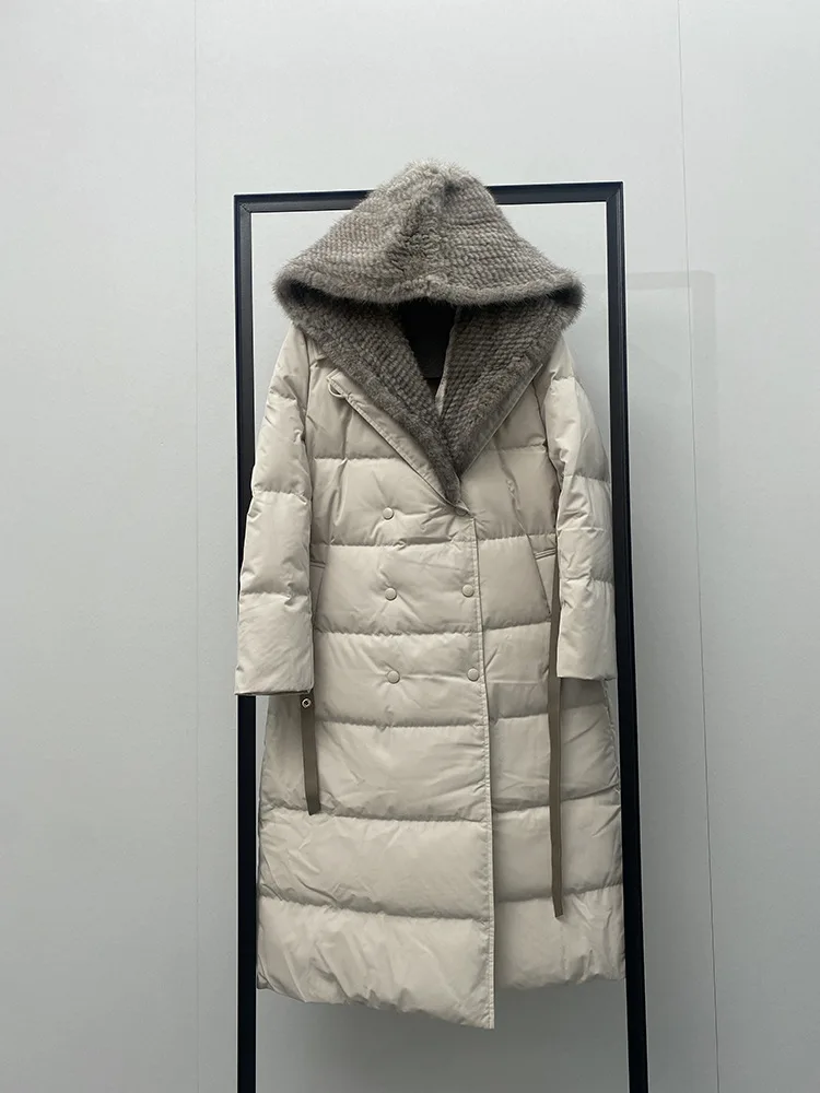 

Women's Clothing long hooded down Coat Winter New 170