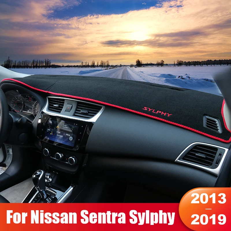 

For Nissan Sentra Sylphy B17 2013 2014 2015 2016 2017 2018 2019 Car Dashboard Sun Shade Cover Non-slip Pad Accessories