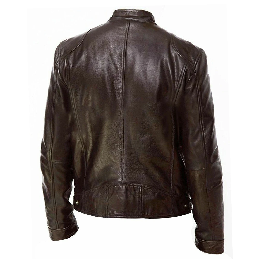 Men PU Leather Motorcycle Jacket Motocross Jacket Chaqueta Moto Spring Autumn Motorbike Riding Protective Gear S-5XL SIZE