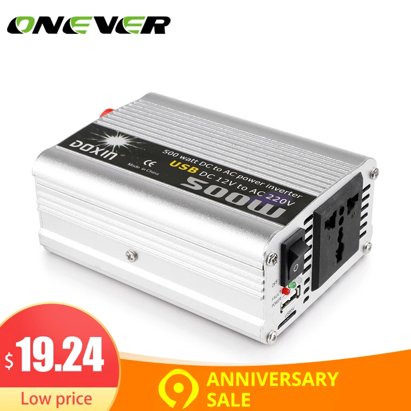 Car Inverter 12V 220V Car Voltage Converter 500W Plug Power Inverter