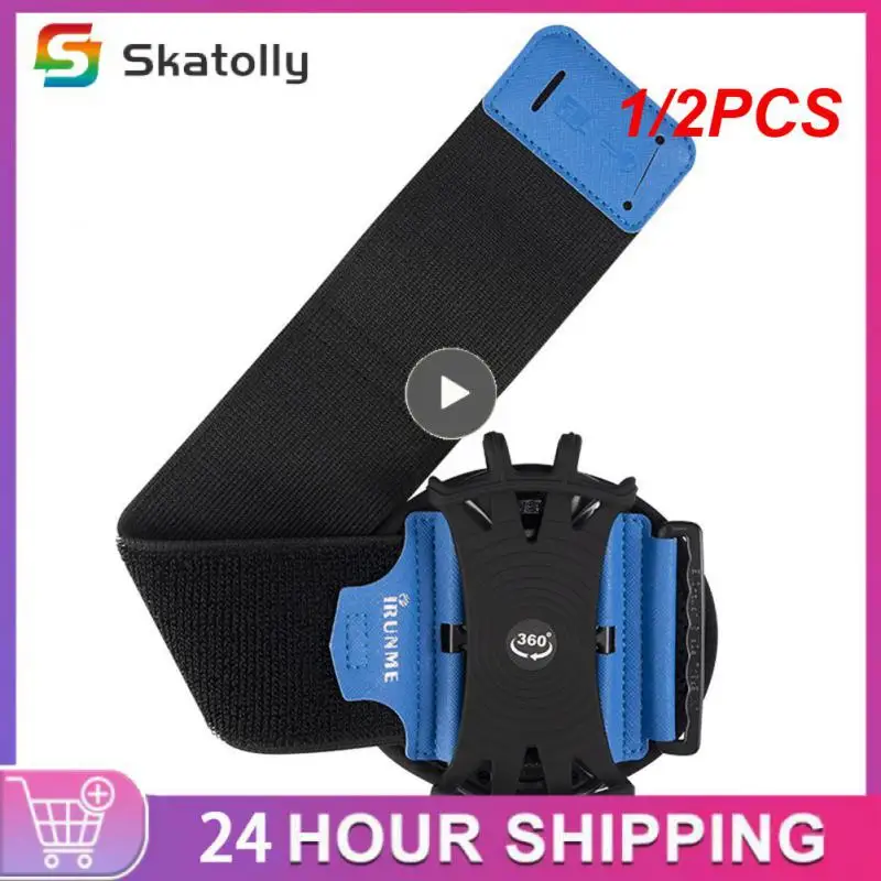 

1/2PCS New Wristband Phone Holder 360°Rotatable Universal Sports Wristband for Smartphone Running Armband for Hiking Biking