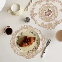Retro Lace Placemats Handmade Embroidered Table Lace Tablecloth Pastoral Coaster Mat European Bedside Table Placemat Exquisite 4