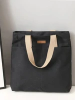 Sac fourre-tout en toile pour femmes, grande capacité, fermeture à glissière, sac à main à bandoulière pour le travail, les courses, l'usage quotidien 5