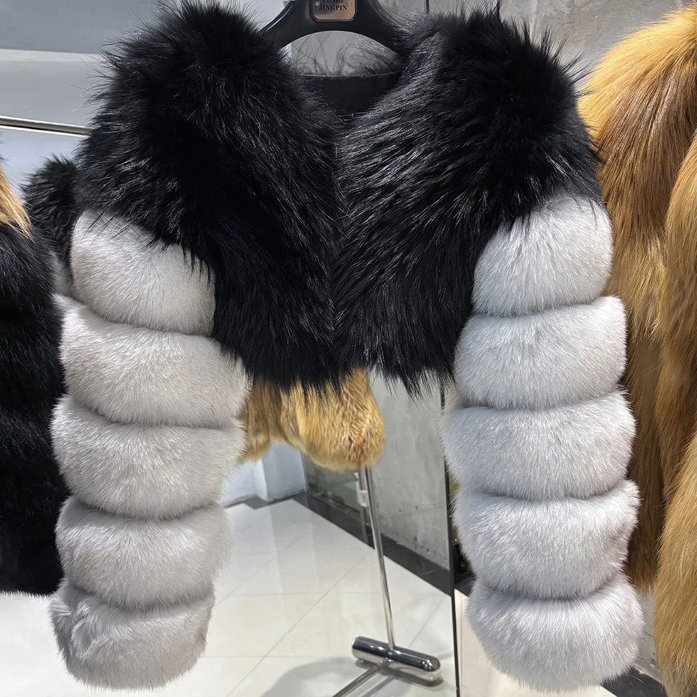 YOLOAgain リアルフォックスファージャケット女性ナチュラルアライグマ