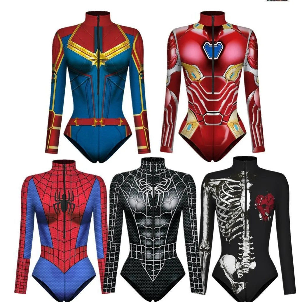 Disfraces Traje De BaÃ±o Spiderman Mujer Rose Red Spandex