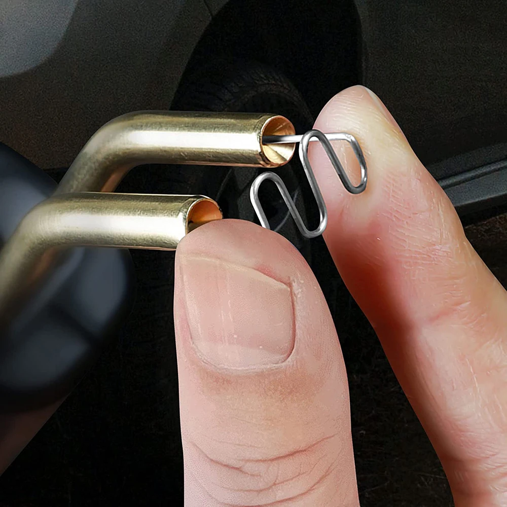 600PCS Automotive Plastic Repair Welding Nail Standard Pre Cut Wave Staples Bumper Bodywork Repairs Machine Welding Hot Stapler 2