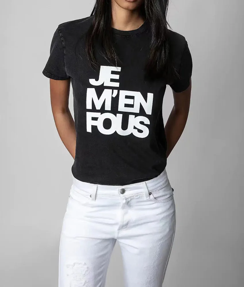 

Women's T-Shirt Summer Short Sleeve O-Neck Stir-Fried Color Snowflake Washed Letter Basic Tops Fashion Casual Tee