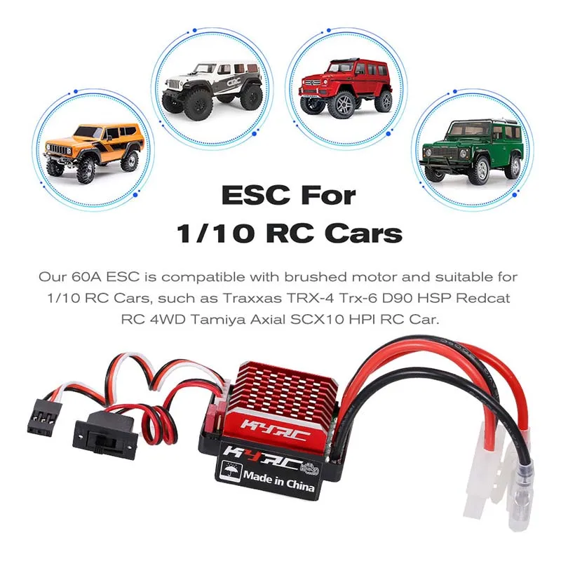 High-Performance RC Car Brushed Motor & ESC Combo for Crawlers