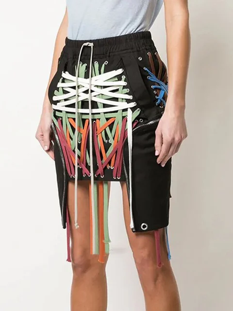新品タグ付 GYMPHLEX w's multi stripe skirt 14 GYMPHLEX [ジムフレックス] W's MULTI STRIPE SKIRT [J-1360 MUP