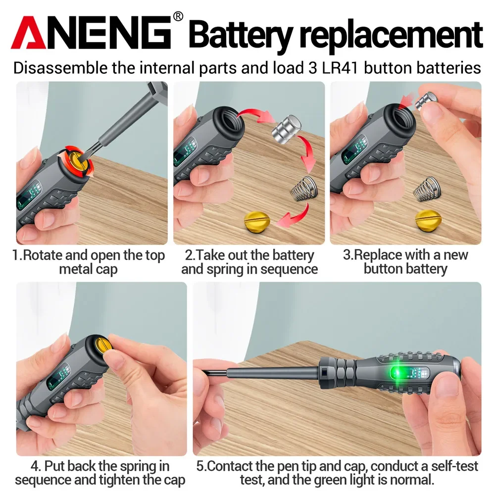 Electric Tester Pen ANENG B05 Word/cross Screwdrivers Neon Bulb Indicator Meter Electric Pen Insulated