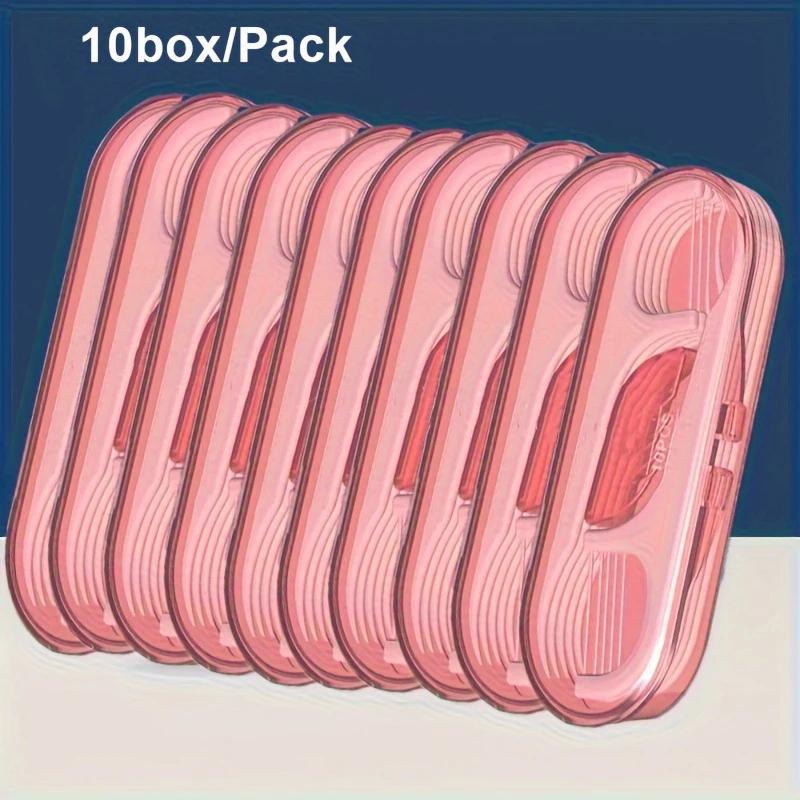 Teeth Flosser 10 pcs/box Portable Disposable Floss Picks Convenient Practical Travel Camping