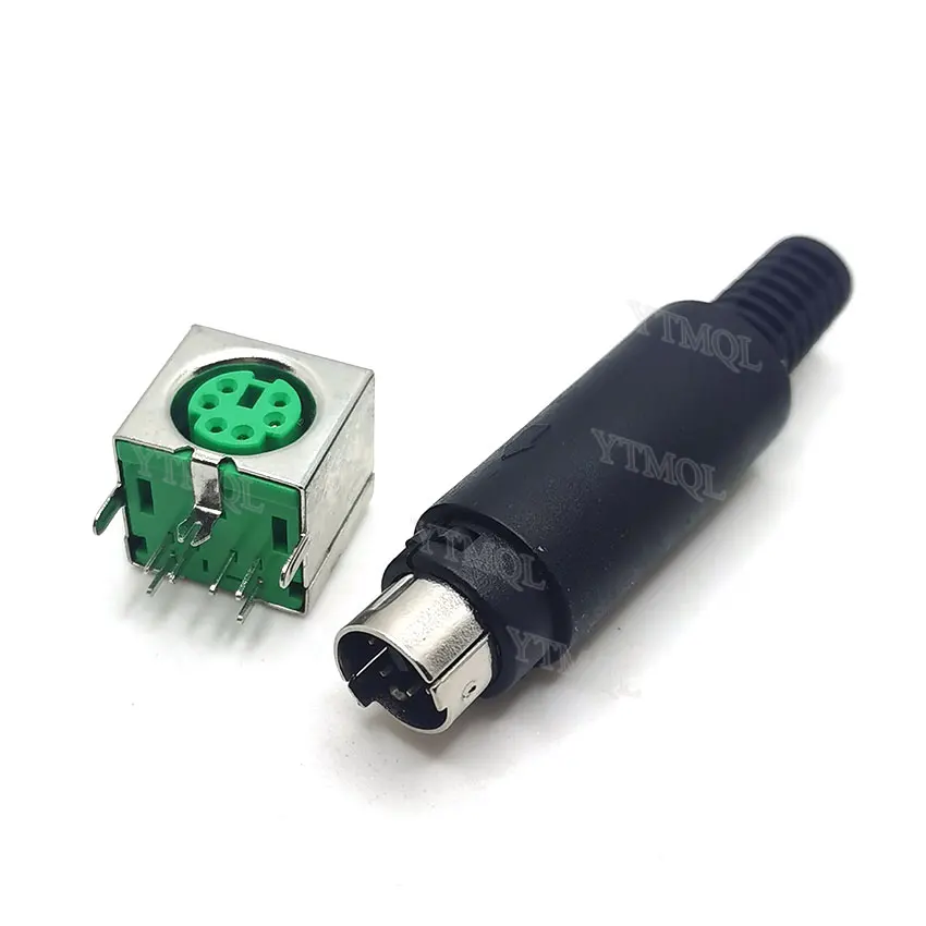 Enhanced Keyboard & Mouse 6-Pin Socket Connector - PCB Mount, Multicolor