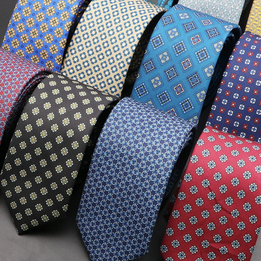 Superweiche Polyester-Seidenkrawatten für Herren, modische 6 cm große Krawatte für Männer, Hochzeit, Geschäftstreffen, Gravata, bunte Neuheit, Druckkrawatte