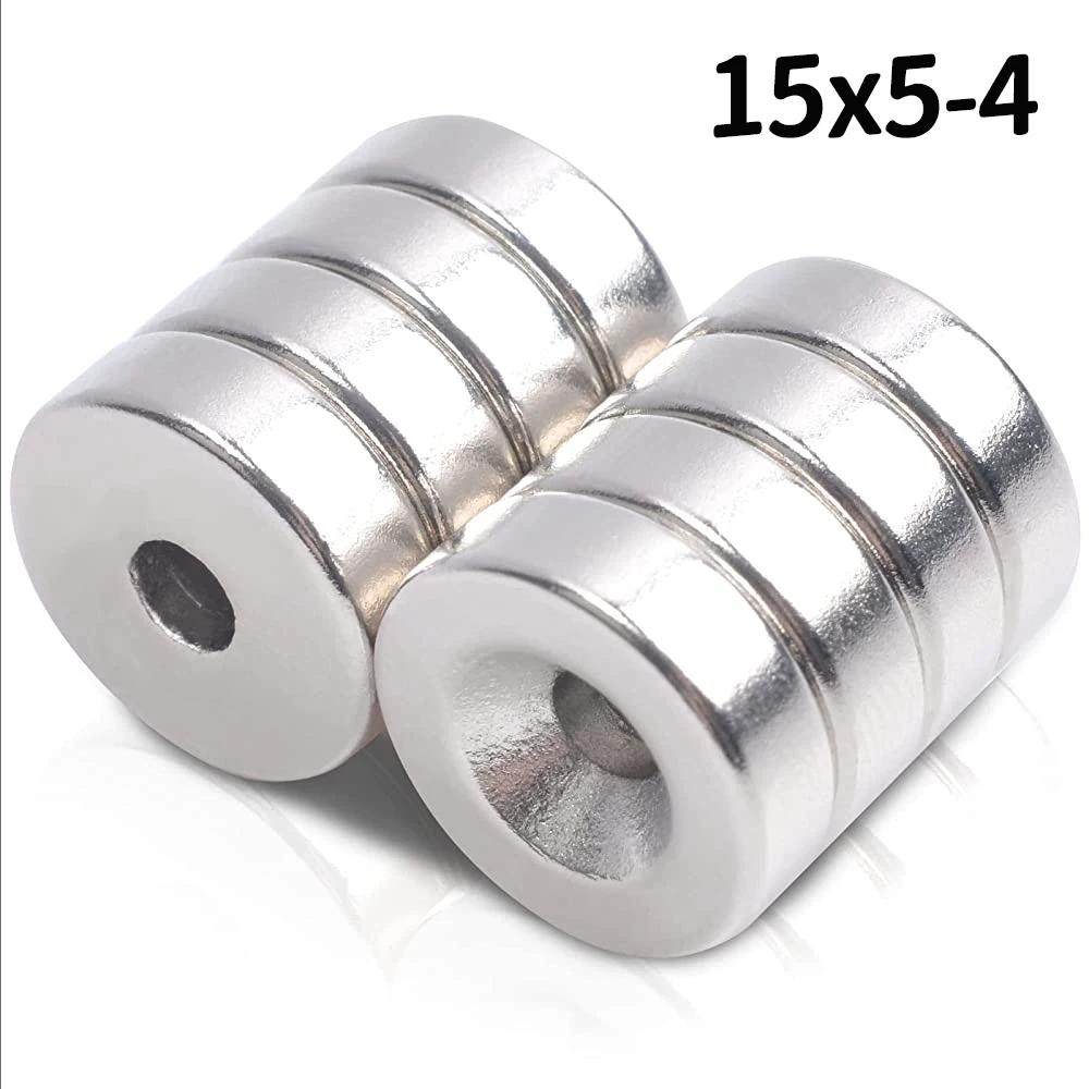 

4~30Pcs 15x5 Hole 4mm Countersunk Magnets Round Strong Neodymium Magnet N35 NdFeB Powerful Rare Earth Permanent Magnetic Imanes