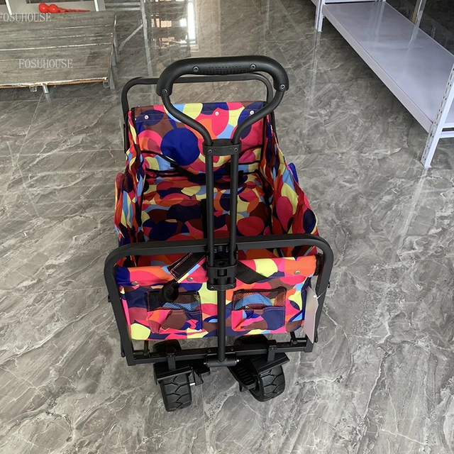 Európai Kerti Szekerek Kültéri Kézi Kemping Kocsi Összecsukható Kerekekkel Horgászik Kis Pótkocsi Hordozható Bevásárló Piknik - Image 6