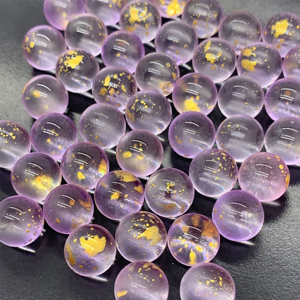 5-50Pcs Dia10mm 형광 크리스탈 공 빛나는 유리 공 물고기 탱크 홈 인테리어 DIY 어린이 장난감 수족관 장식품