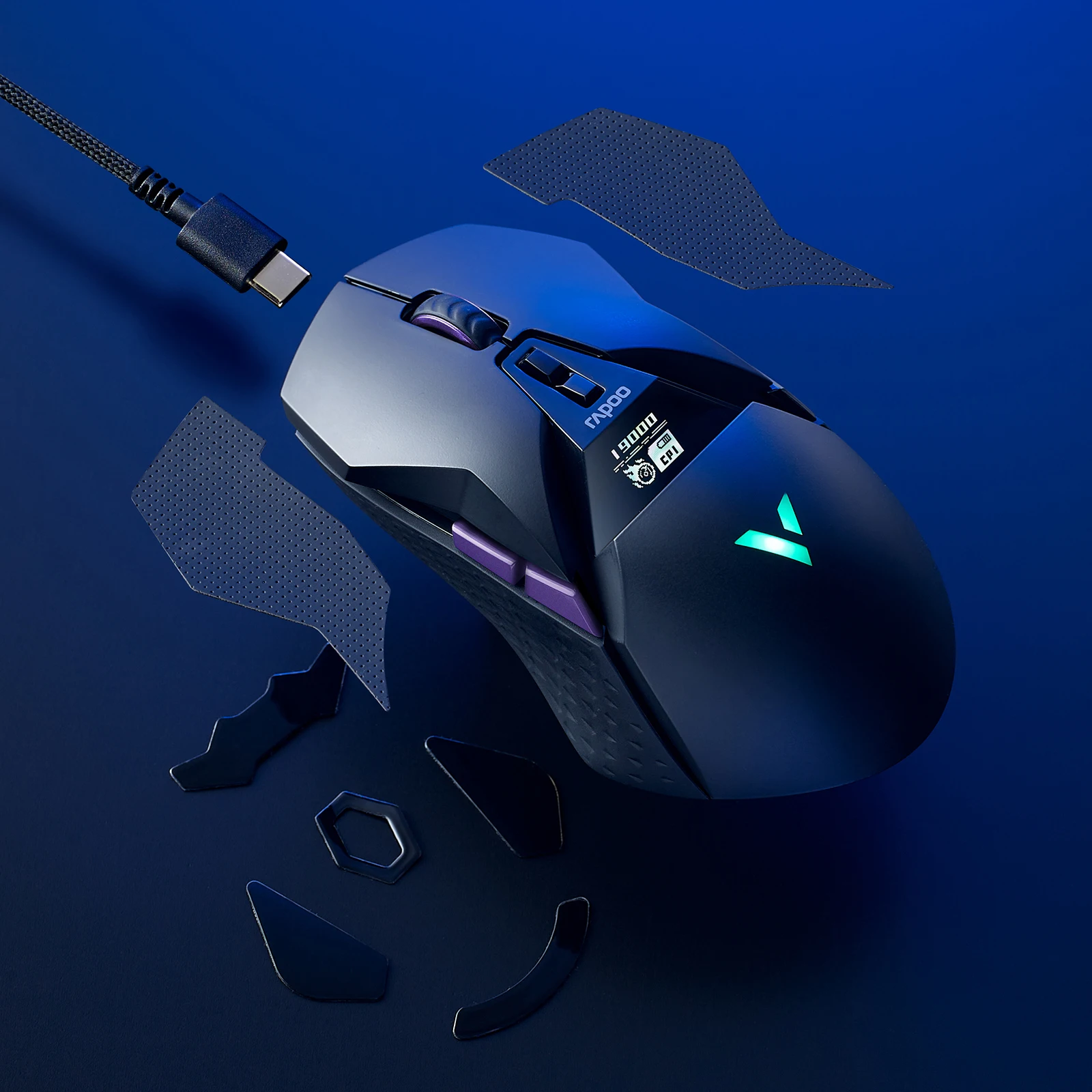 com fio 2.4GHz, 26000DPI RGB Gaming Mouse,
