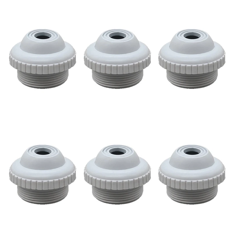 

6X Swimming Pool Return Jet Fitting Massage Nozzle Inlet Outlet Bath Tub Nozzle With Adjustable Jet Eyeball Pool Tool