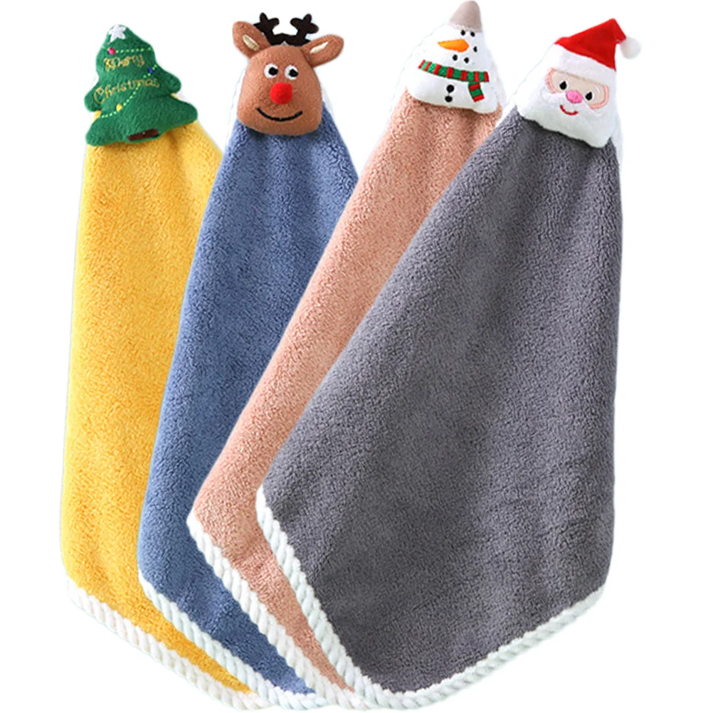 

Towels Towel Hand Dish Rag Cloth Kitchen Christmas Hanging Cleaning Bowl Xmas Swedish Dishcloths Wet It Scratch Washing Non