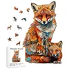 Warm Fox Family Wooden Puzzle Creative Variety Of Special Shapes Creative Gifts For Boys And Girls Birthday Gifts For Adults 1