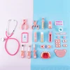 Wooden Pretend Play Doctor Toys Kids Role-playing Games Simulation Dentist Bag Set Stethoscope Teeth Model Educational Toy Gifts 4