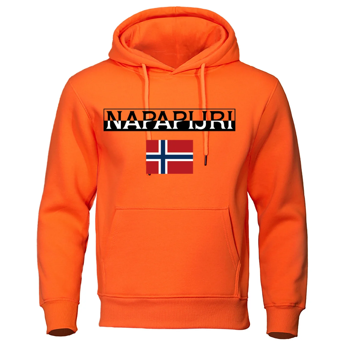 2024 Napapijri 트렌디 패션 캐주얼 운동복, 편안한 프린트 풀오버, 후드 맨투맨 스트리트 웨어