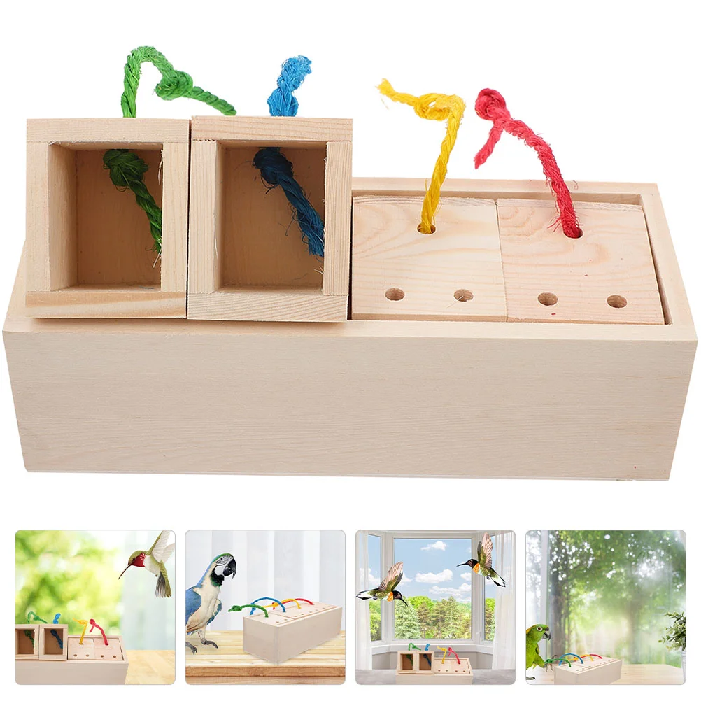 

English title: Box Hamster Foraging Toy Desktop Toys Bird Puzzles Block Toys Hamster Snuffle Game Bird Foot Toys Parrot