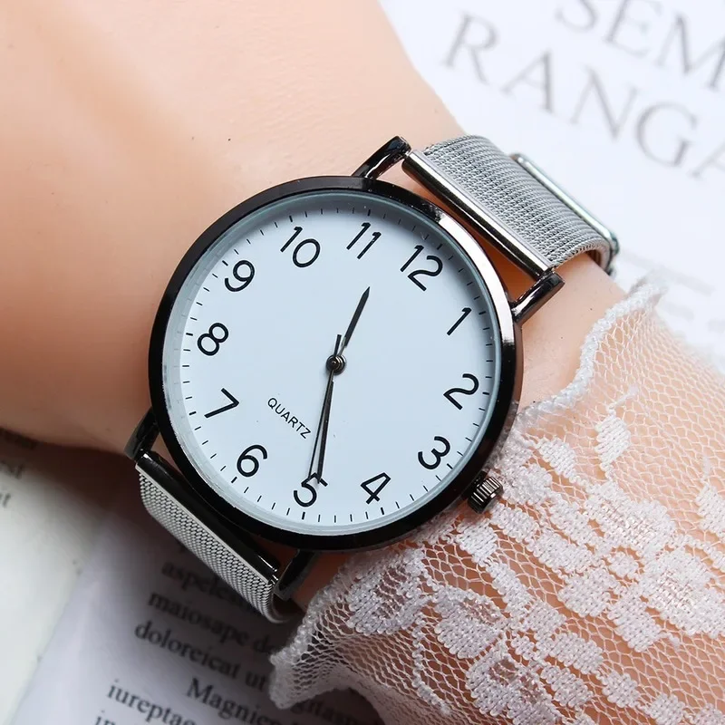 

Ladies Watch Stainless Steel Analog Quartz Watch Bracelet New Fashion Women Watches Simple Dial Beautiful Relogio Feminino 30X