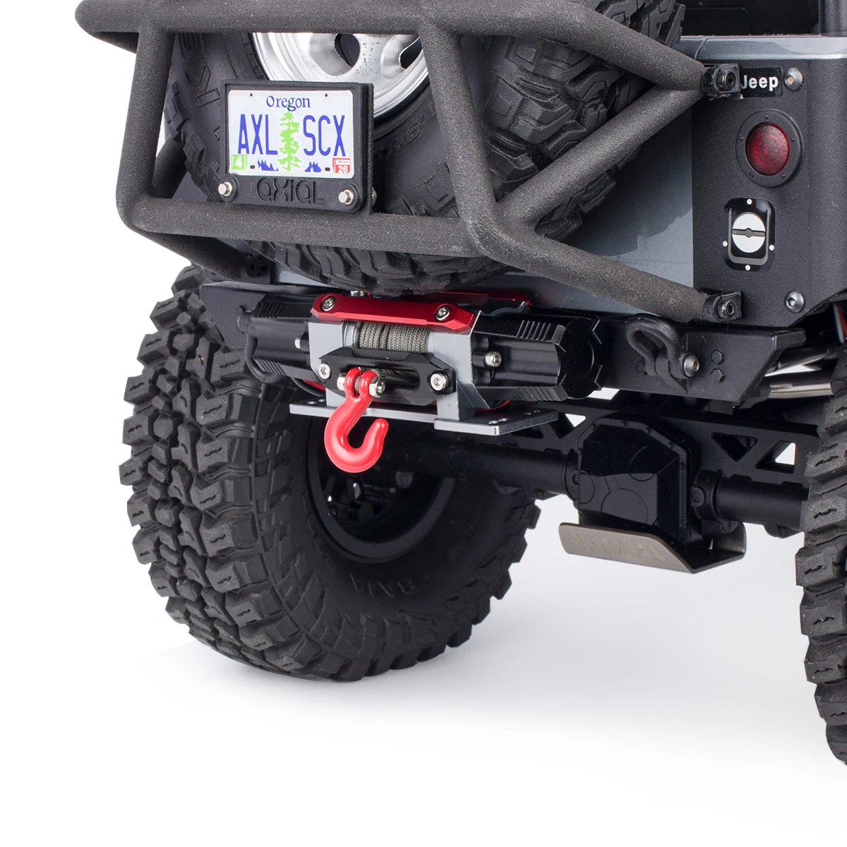 Dual Motor Metal Simulated Winch for 1/8 1/10 RC Crawler Car TRX4