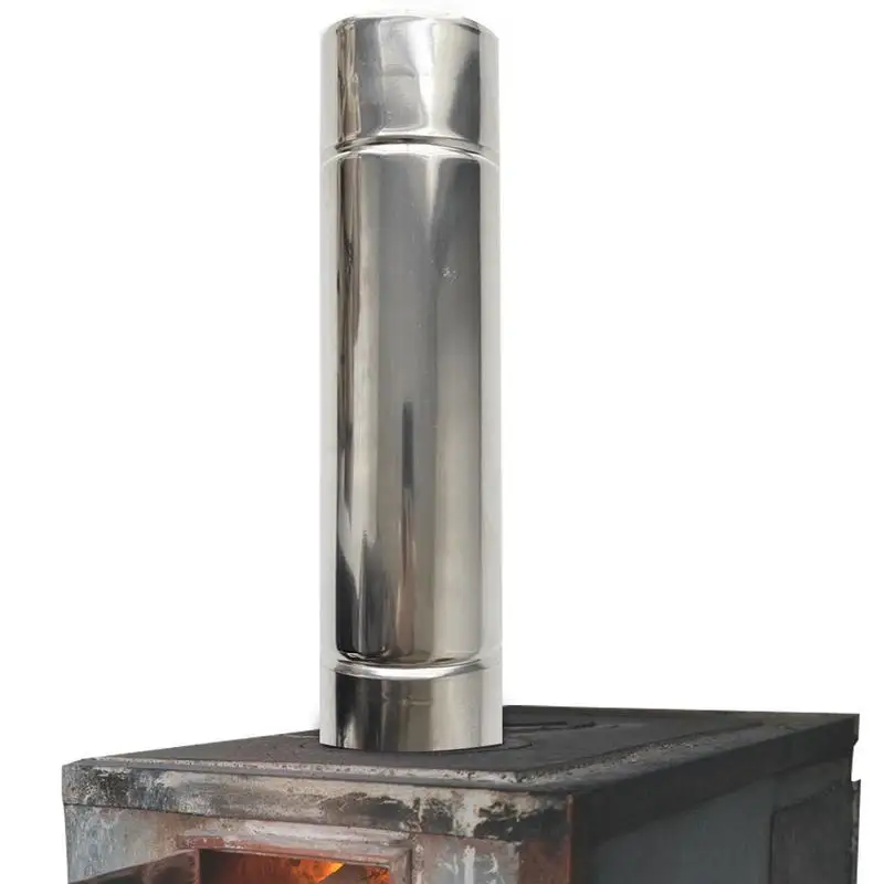 

Stove Chimney Pipe Firewood Stove Accessories 2.36 Inch Diameter Stainless Steel Chimney Anti-scalding Spark Arrestor Extensi
