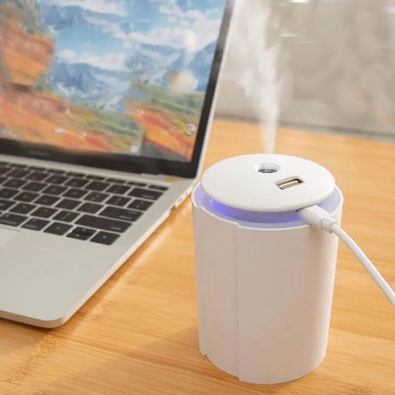 260ML Ultrasonic Mini Air Humidifier Essential Oil Diffuser for Home Car USB Fogger Mist Maker with LED Night Lamp