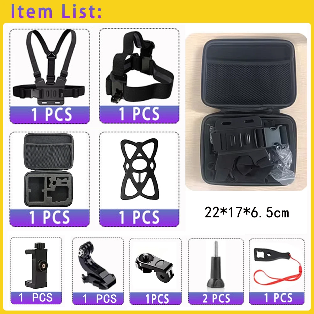 Kit D'accessoires 58 En 1 Pour Caméras D'action - Compatible DJI Osmo Action, Insta360, GoPro Hero - Parfait Pour Toutes Vos Aventures - 2