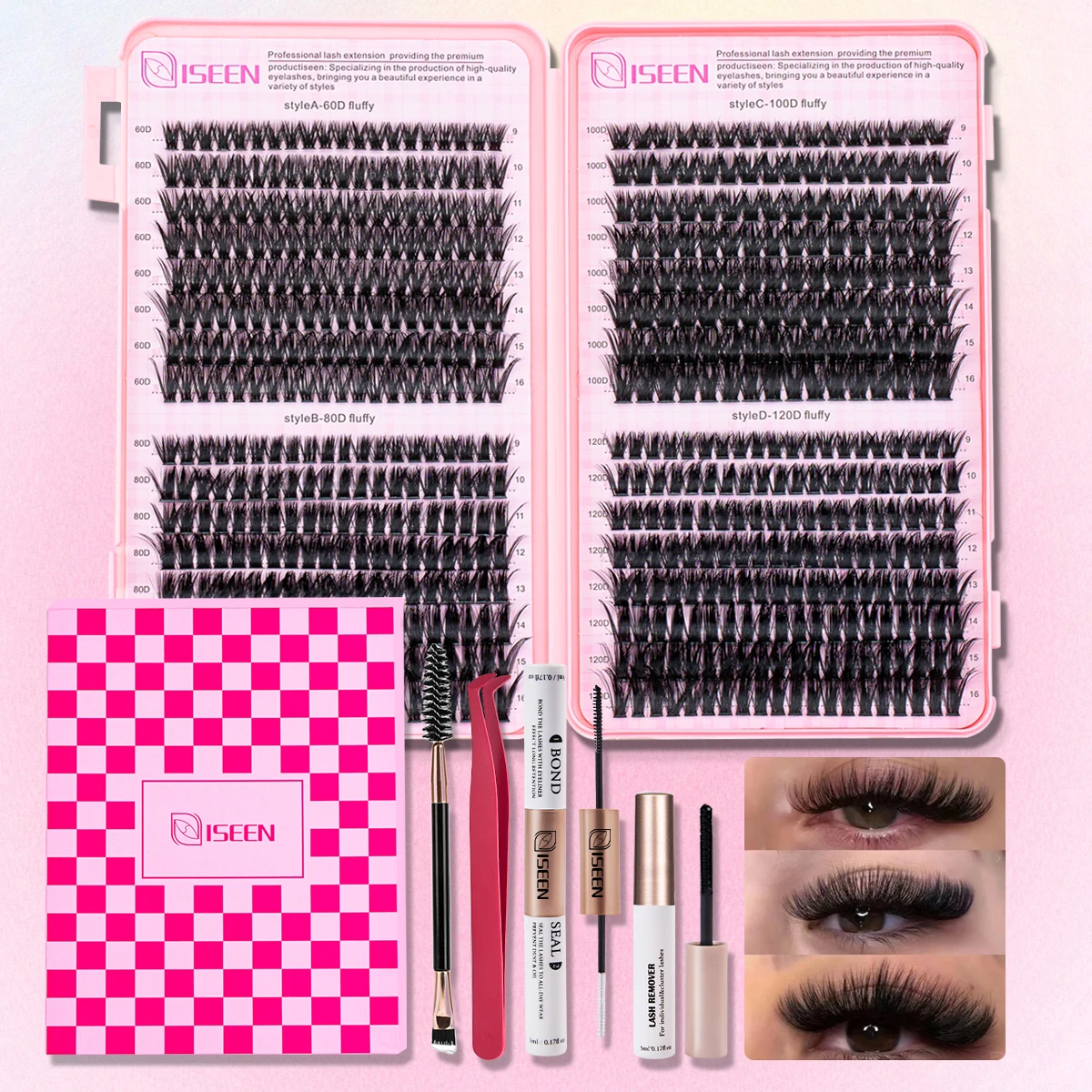 Natural False Eyelashes DIY Extension Lashes Makeup Tool