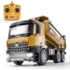 HUINA 1/14 RC Alloy Remote Control Dump Truck 2.4GHZ 10CH Wireless Remote Control Engineering Vehicle Model Boy Children's Toy 1