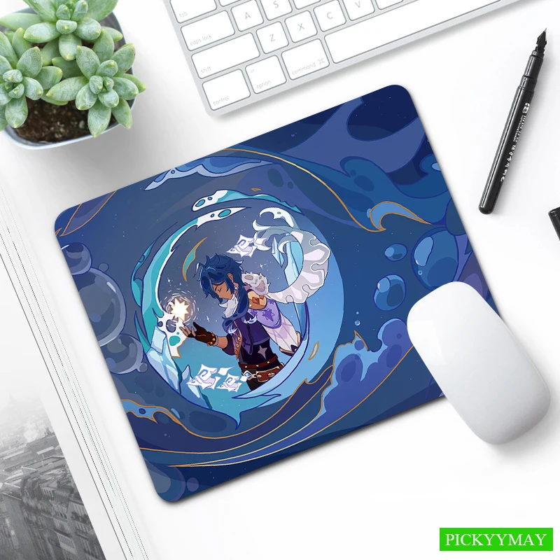 

Genshin Impact Mouse Pad Small Desk Mat Office Little Mousepad Cute Design XS Mouse Mat High Quality Office 20x25cm Desk Pad