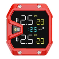 Motorcycle TPMS IP65 Waterproof Tire Pressure Monitor Sensor (Orange Internal)