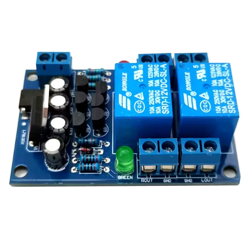 Newest 15A 2.0 Dual Channel Hifi Amplifier Audio Speaker Protection Board Startup Relay Delay Anti Impact Module