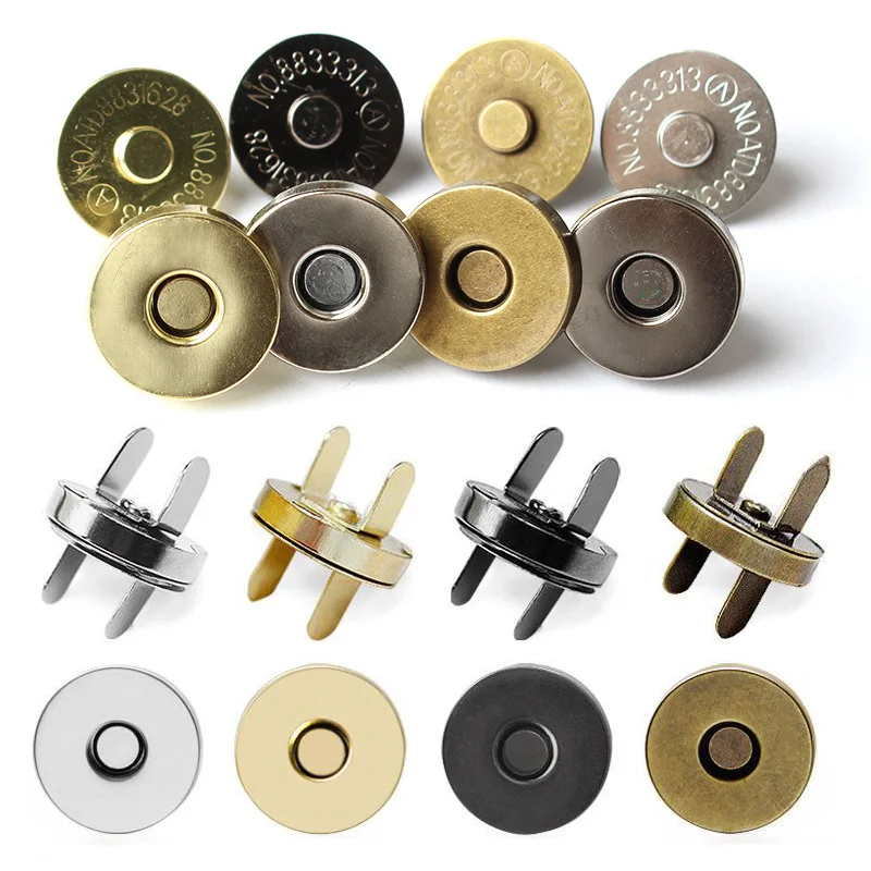 10sets/lot 14mm 18mm Magnetic Snap Fasteners Clasps Buttons Handbag Purse Wallet Craft Bags Parts Accessories Adsorption 6