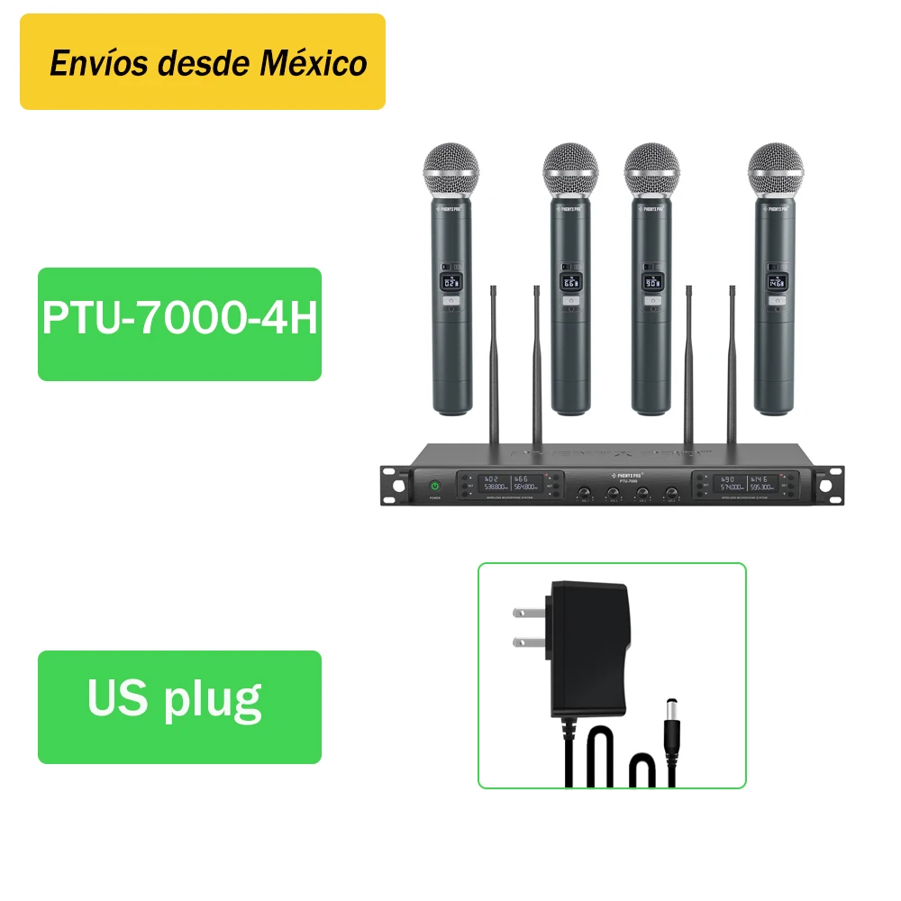 Phenyx Pro UHFワイヤレス ハンドヘルド マイクロフォンシステム、調整可能な30通りの周波数が使えるコードレスマイクセット、すべて金属製、61m（200フィ Phenyx Pro UHF Wireless Handheld Microphone System, 30 Adjustable