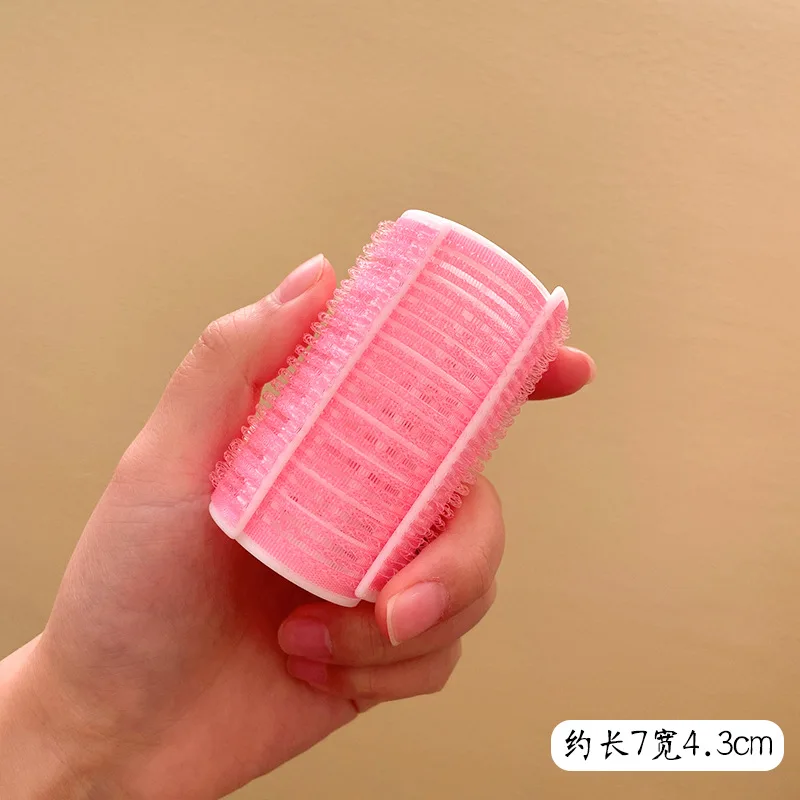 Self-Adhesive Magic Hair Roller - Portable Pink Styling Tool for Easy DIY Hairdressing