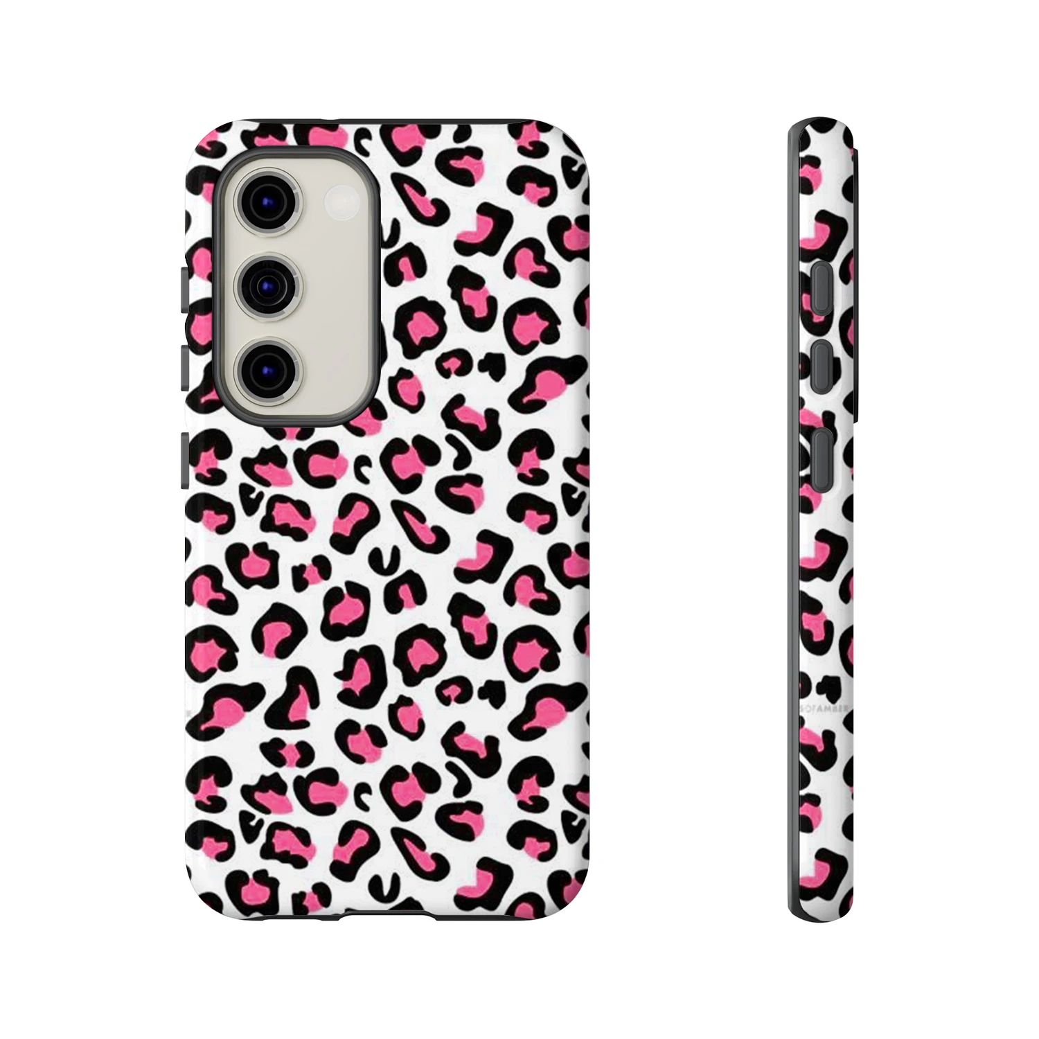 Pink Leopard Print Tough Phone Case