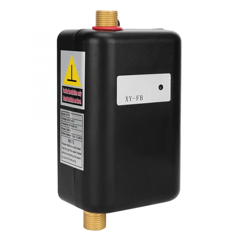 3800W Electric Water Heater Instantaneous Tankless Instant Hot Water Heater Kitchen Bathroom Shower Flow Boiler 110V/220V